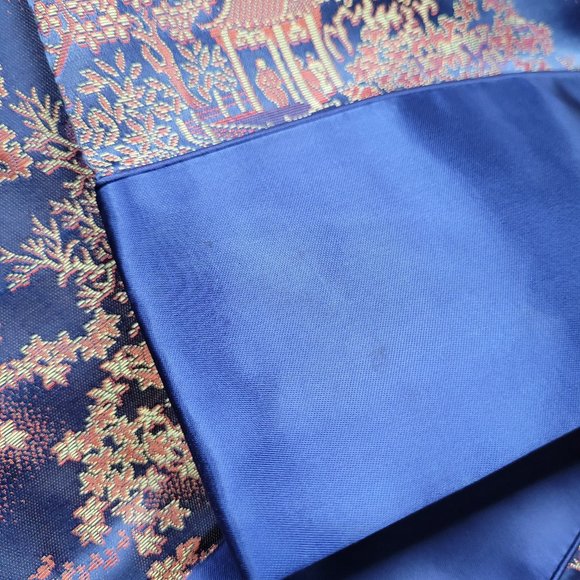 NWT Longevity Asian embroidered blue robe, size 48 XL - Picture 12 of 14
